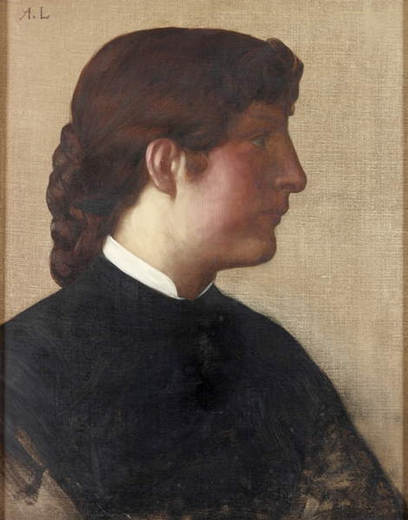 Detail of Portrait of a Lady, c.1879 by Alphonse Legros