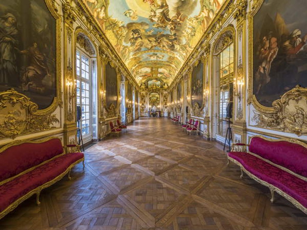 Detail of The gallery doree and the vault by Anonymous