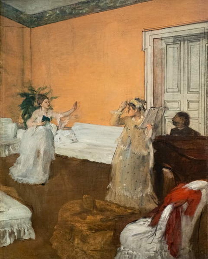 Detail of The Song Repetition. Around 1869 by Edgar Degas