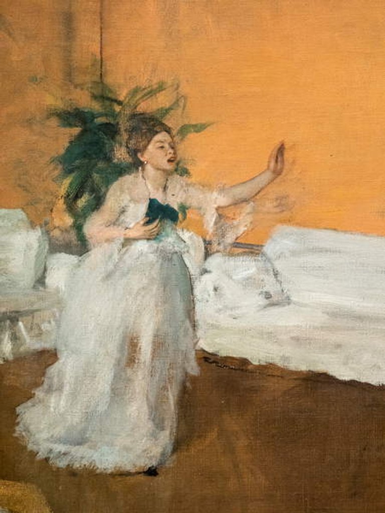 Detail of The Song Repetition. Around 1869. Oil on canvas. by Edgar Degas