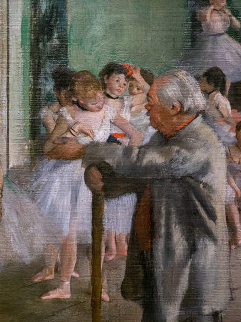 Detail of The dance class. Begins in 1873, ends in 1875-1876 by Edgar Degas