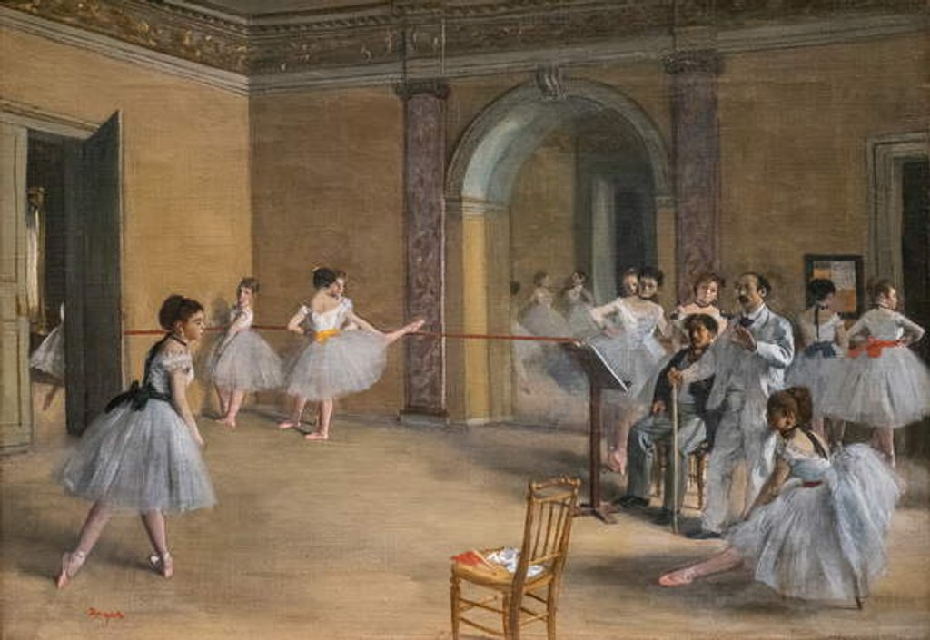 Detail of The dance lecon. 1872 by Edgar Degas