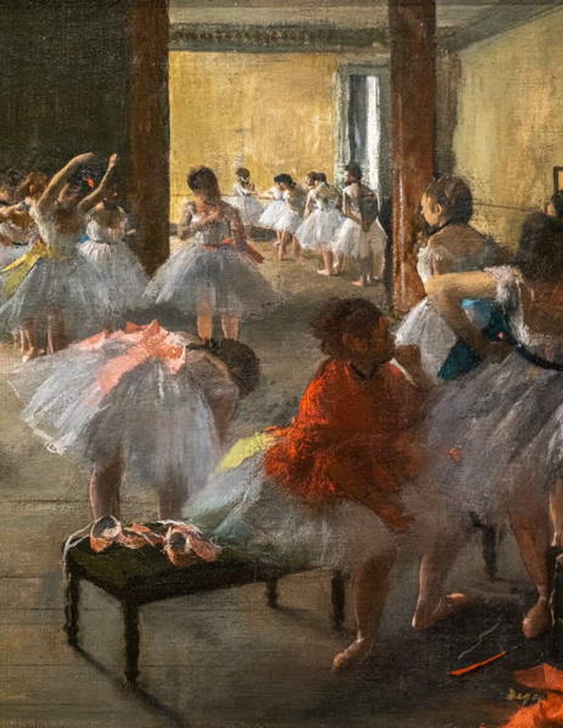 Detail of The Dance Class. 1873 by Edgar Degas
