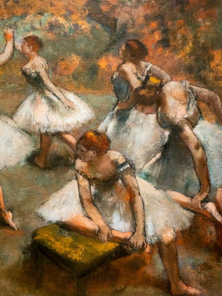 Detail of Dancers on the stage. Around 1889-1894 by Edgar Degas