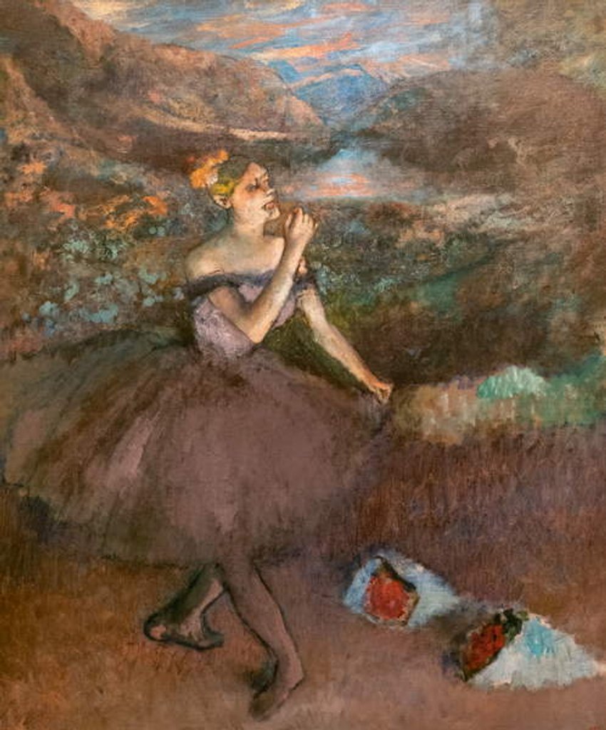 Detail of Bouquet dancer. Around 1895-1900. Oil on canvas. by Edgar Degas