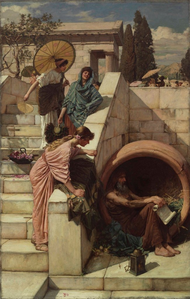 Detail of Diogenes 1882 by John William Waterhouse