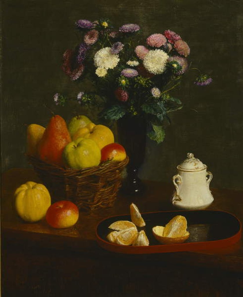 Detail of Flowers and Fruit, 1866 by Ignace Henri Jean Fantin-Latour