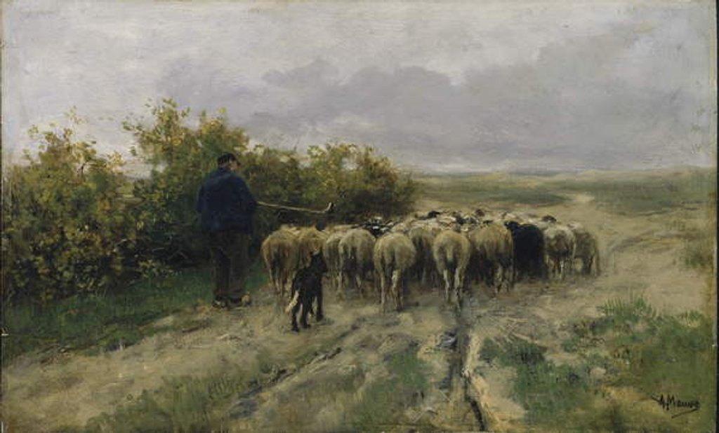 Detail of Returning Home, End of the Day by Anton Mauve