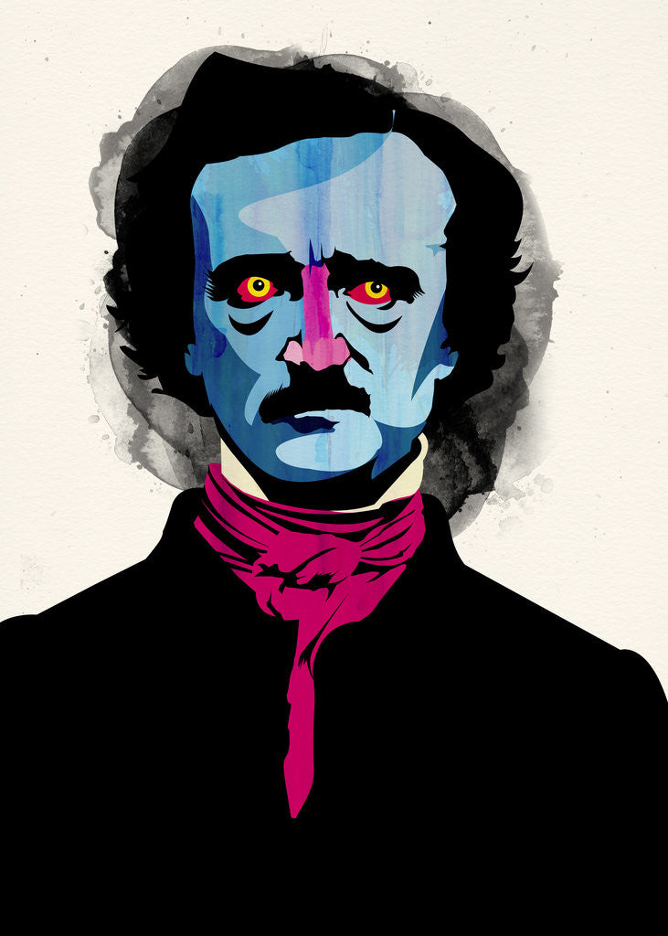 Detail of Edgar Allan Poe by Alvaro Tapia