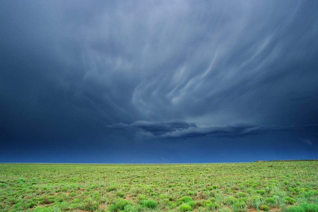 Detail of Storm Clouds Hanging over the Plains of Llano Estacado. by Corbis