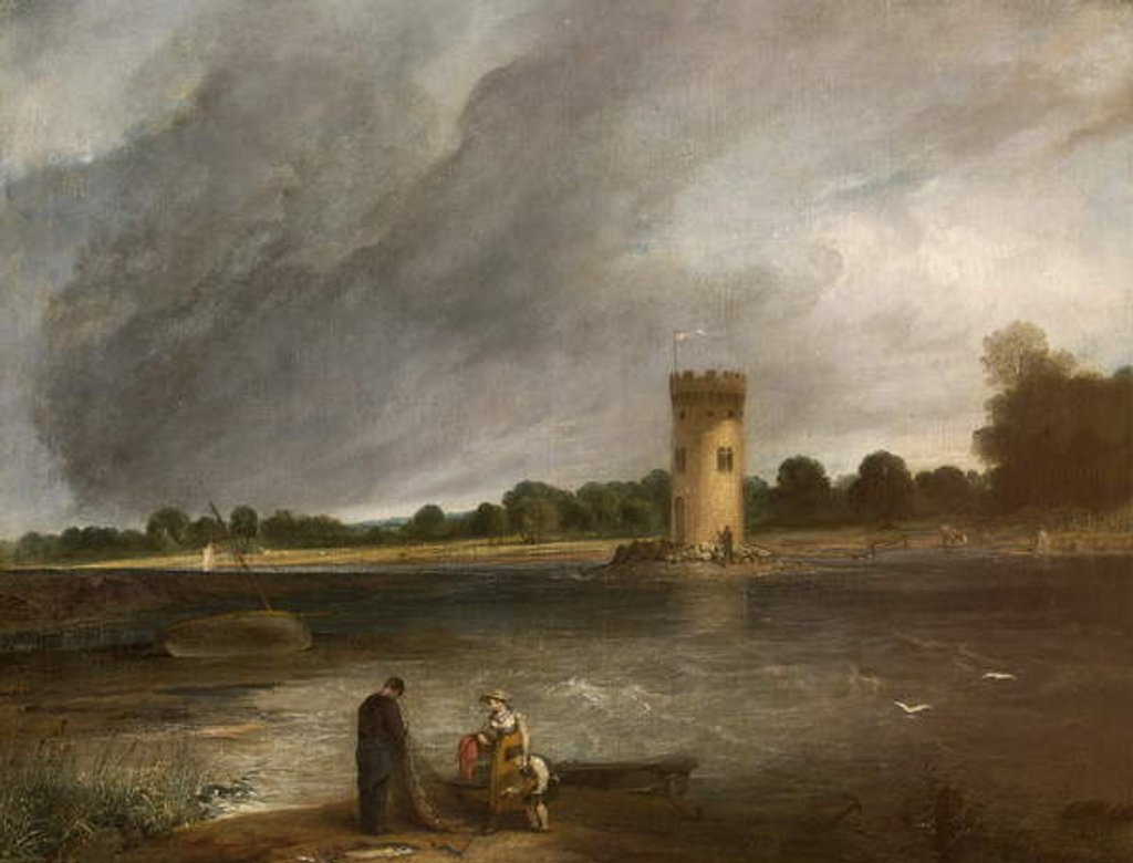 Detail of Tabley Lake and Tower, the Seat of Sir John Leicester, Bt by Henry Thomson