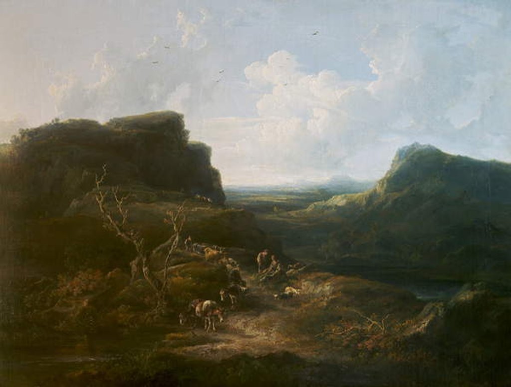 Detail of Mountainous Landscape by Samuel Williamson