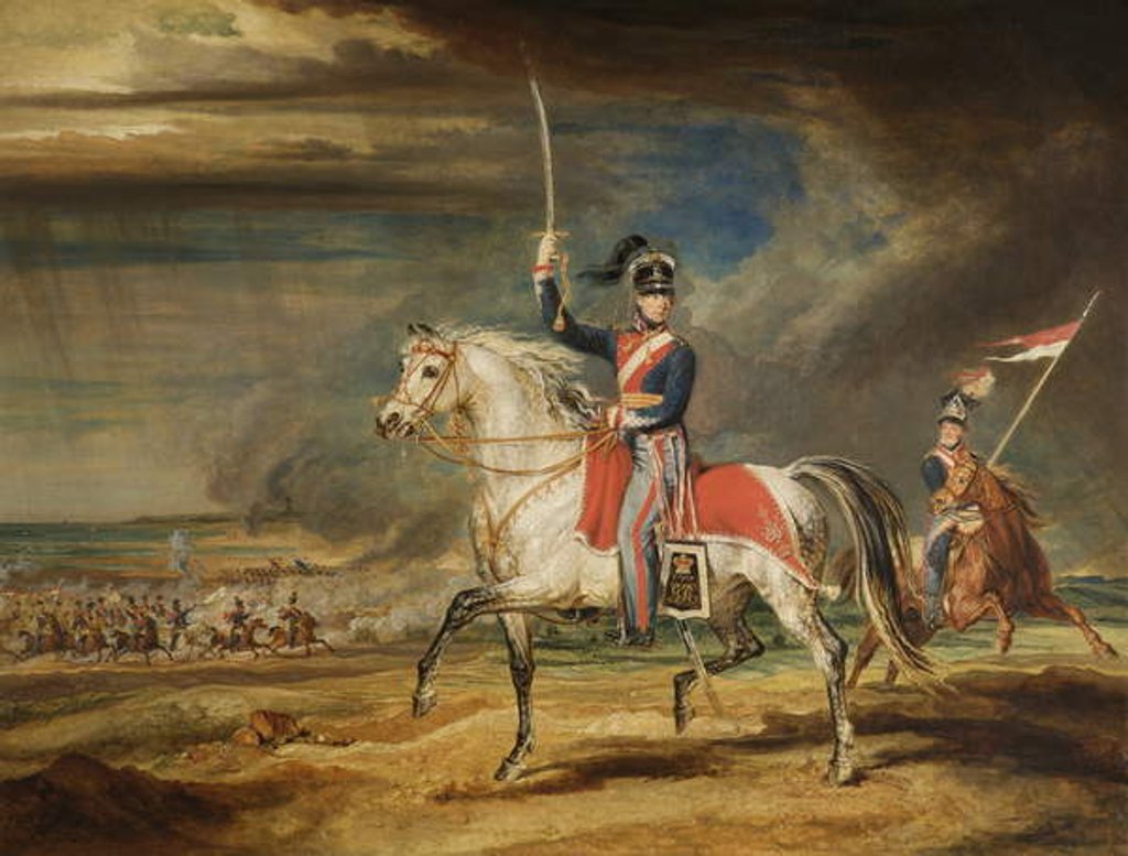 Detail of Sir John Leicester, Bt, Exercising His Regiment of Cheshire Yeomanry on the Sands at Liverpool, 1824 by James Ward