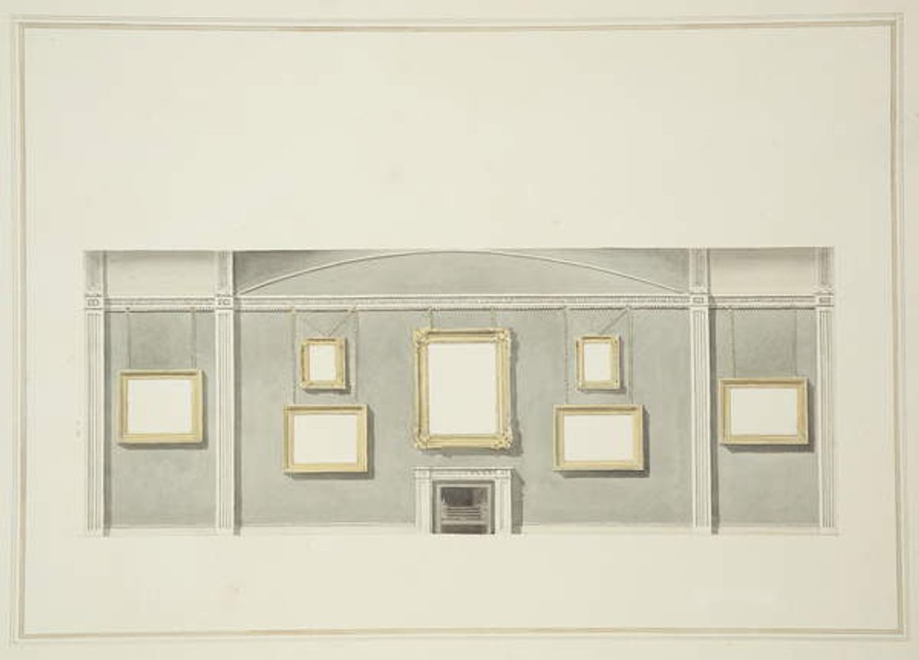 Detail of Designs for the Picture Hangs on one of the Long Walls of Sir John Leicester's Gallery, Hill Street, c.1806 by English School