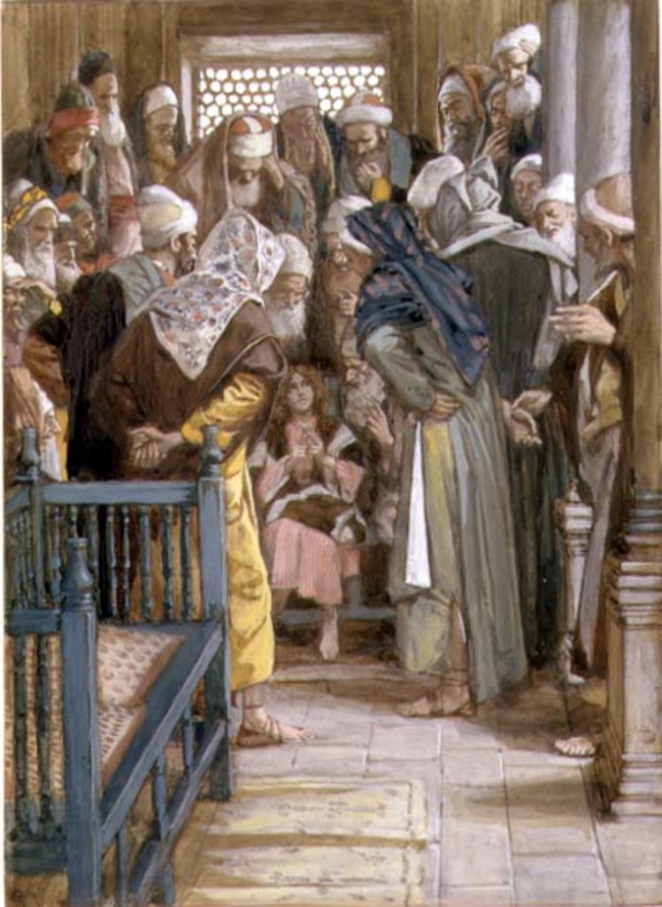Detail of Jesus amidst the doctors by James Jacques Joseph Tissot