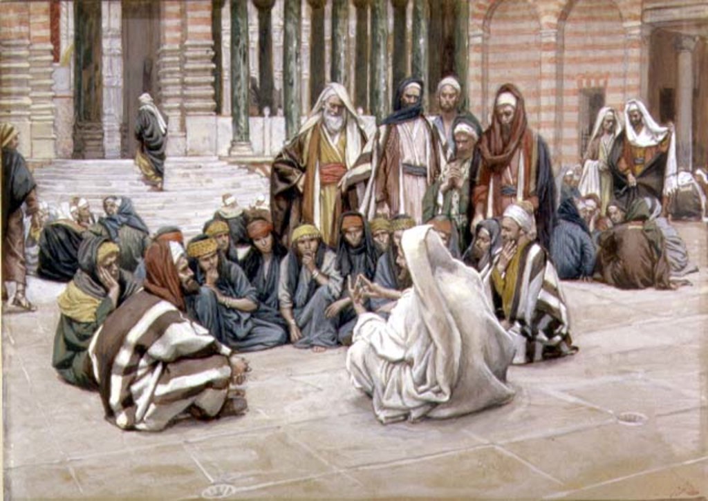Detail of Jesus Speaking in the Treasury by James Jacques Joseph Tissot
