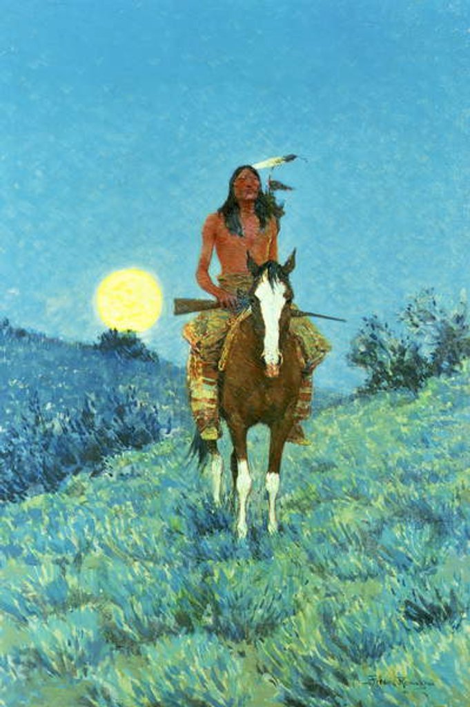 Detail of The Outlier, 1909 by Frederic Remington