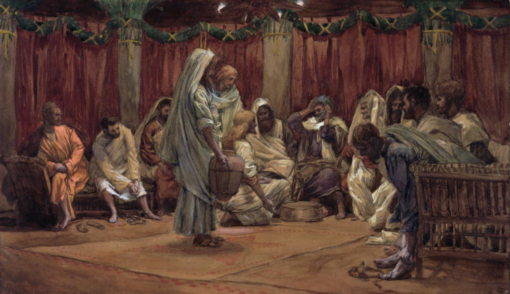 Detail of Jesus Washing the Disciples' Feet by James Jacques Joseph Tissot