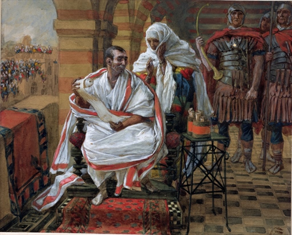 Detail of The Message of Pilate's Wife by James Jacques Joseph Tissot