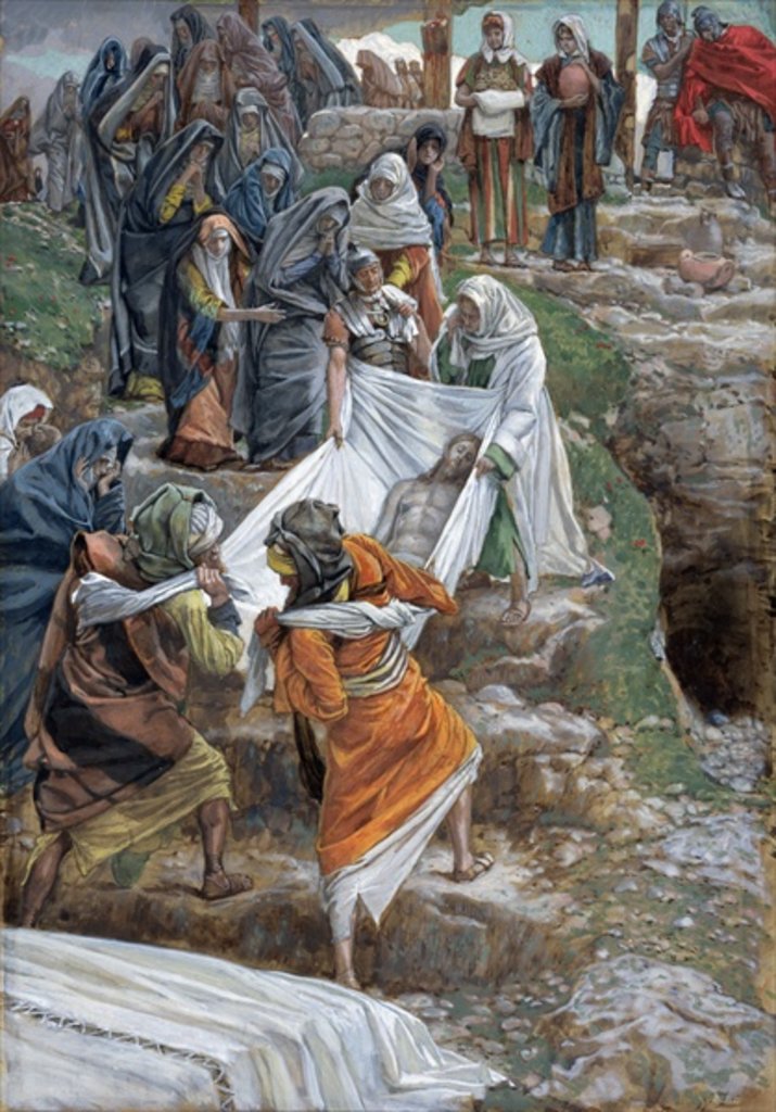 Detail of The Body of Jesus Carried to the Anointing Stone by James Jacques Joseph Tissot