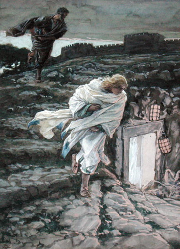 Detail of St. Peter and St. John Run to the Tomb, 1886-94 by James Jacques Joseph Tissot