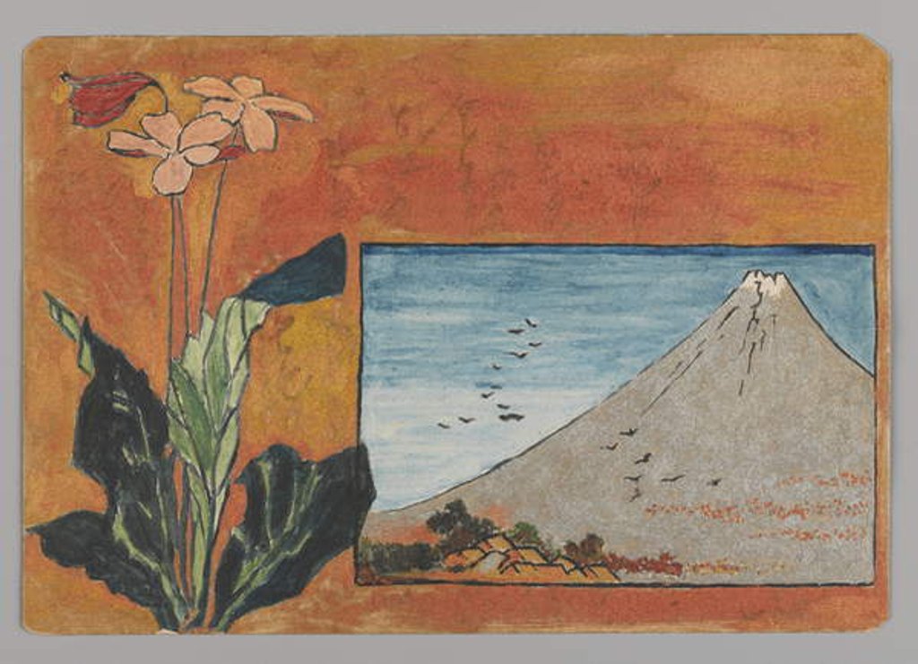 Detail of Fuji with Flowers by Christopher Grant La Farge