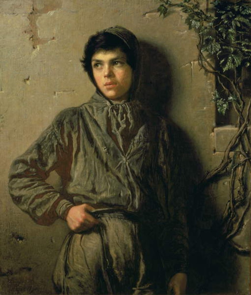 Detail of The Savoyard Boy, 1853 by Eastman Johnson