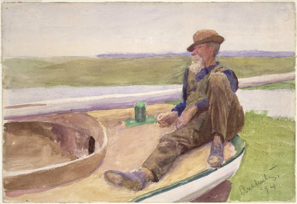 Detail of Man in Boat, 1894 by Thomas Pollock Anschutz
