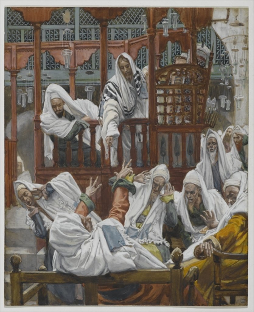 Detail of The Possessed Man in the Synagogue by James Jacques Joseph Tissot