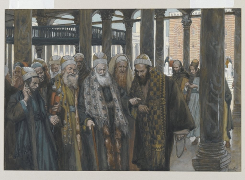 Detail of The Chief Priests Take Counsel Together by James Jacques Joseph Tissot