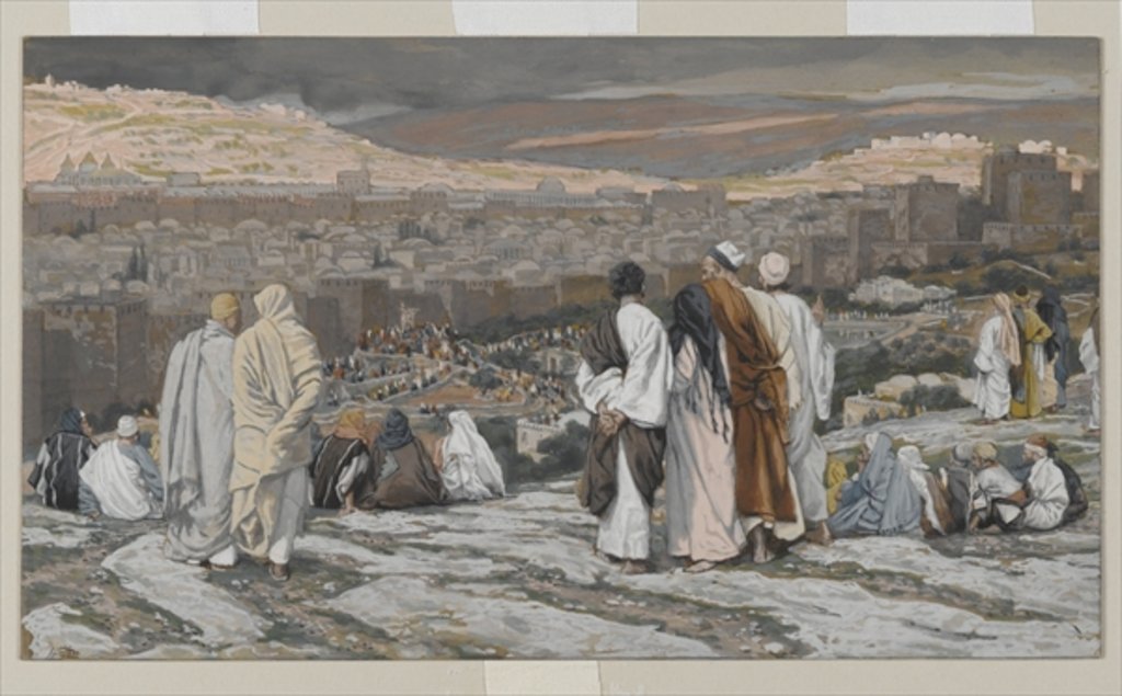 The Disciples Having Left Their Hiding Place Watch from Afar in Agony by James Jacques Joseph Tissot