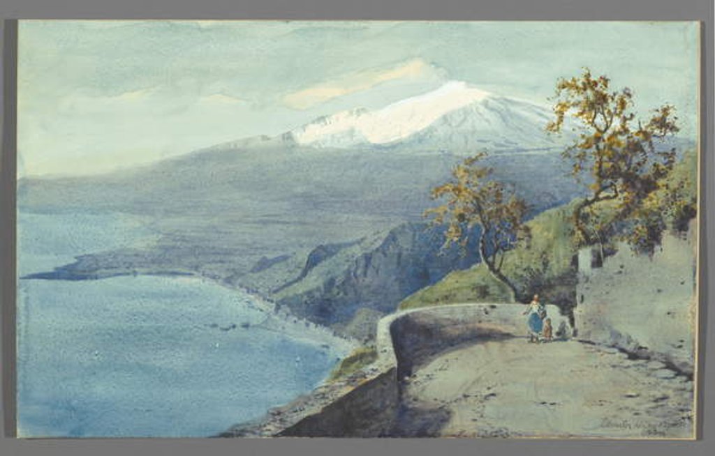 Detail of View of Mount Etna from Taormina, Sicily, 1925 by Charles King Wood