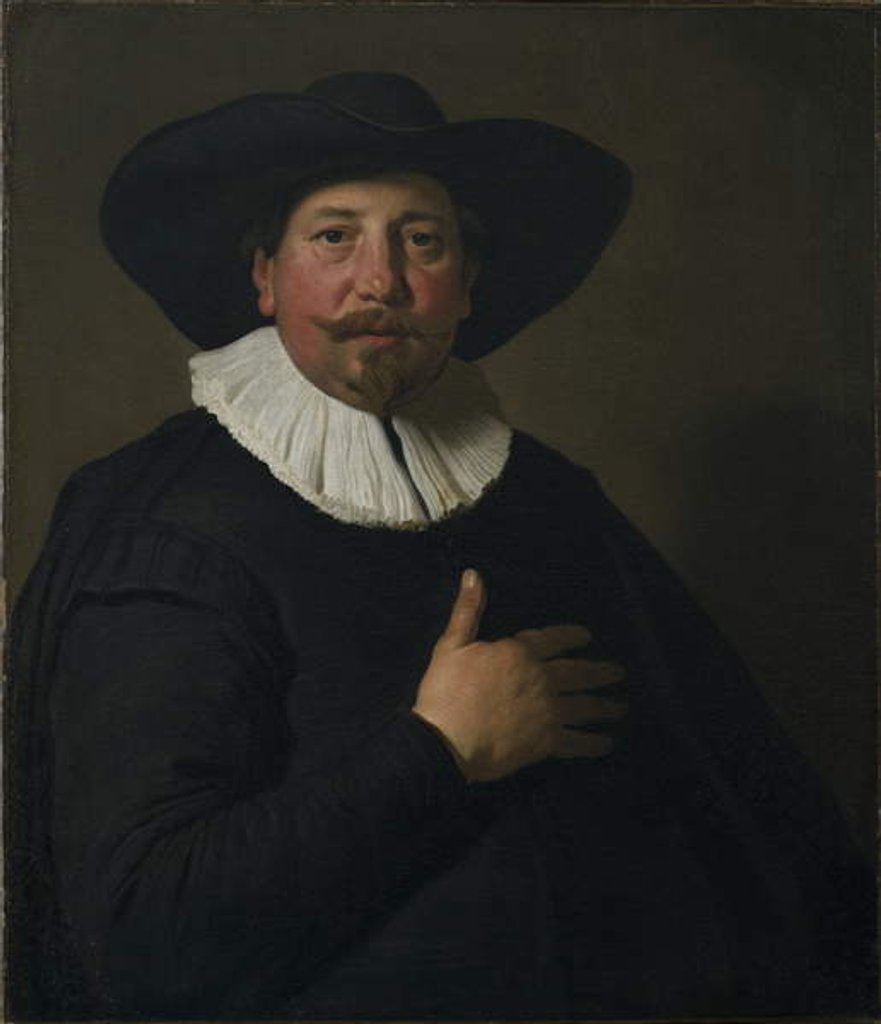 Detail of Portrait of a Man, c.1638 by Jacob Adriensz Backer