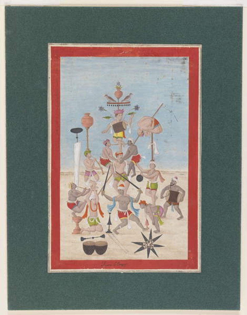 Detail of Miniature painting, c.1810 by Indian School