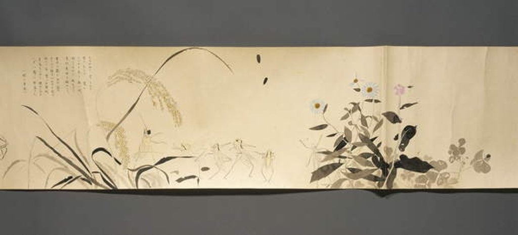 Detail of Wildlife Friends, Taisho Period, Taisho 7th Year, c.1918 by Ryoka Kawakami