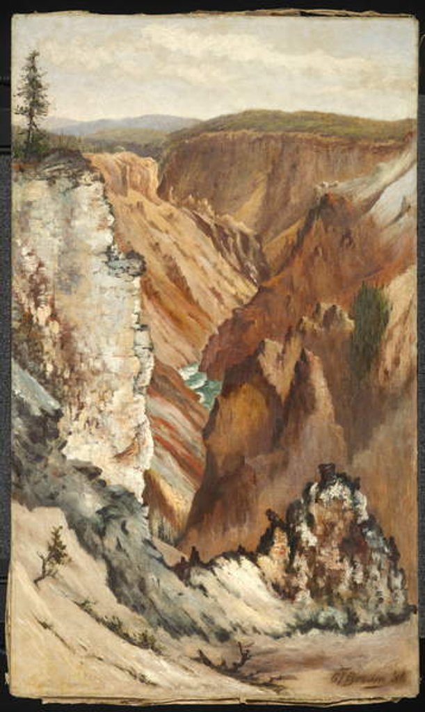 Detail of View of Yosemite Valley, 1886 by Grafton Tyler Brown