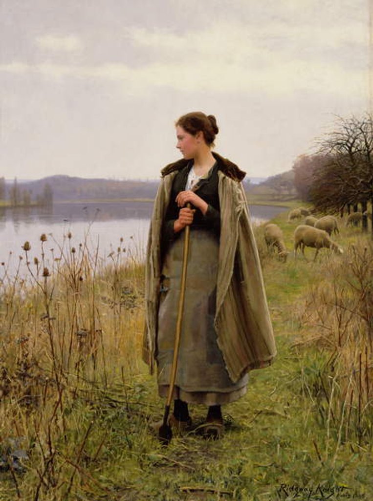 Detail of The Shepherdess, 1896 by Daniel Ridgway Knight