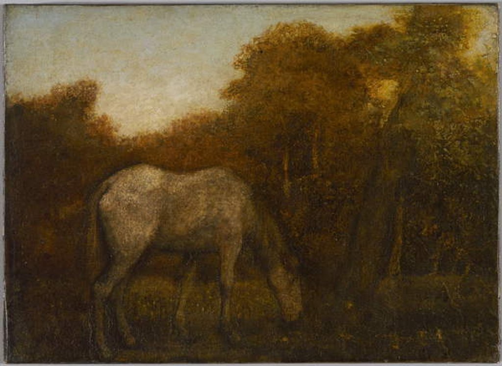 Detail of The Grazing Horse, mid 1870s by Albert Pinkham Ryder
