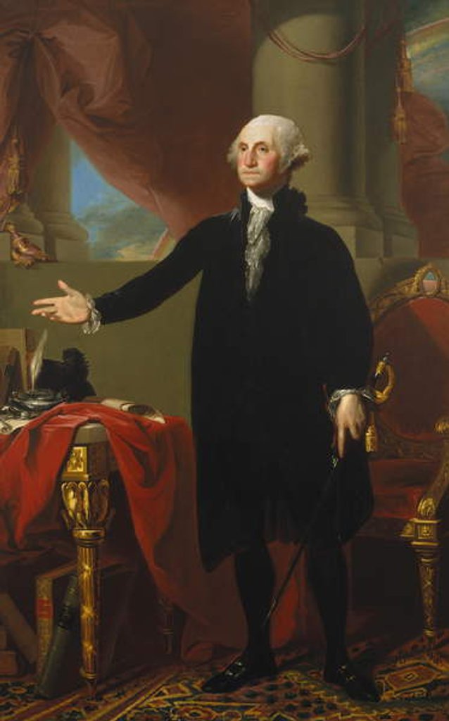 Detail of Portrait of George Washington, 1796 by Gilbert Stuart