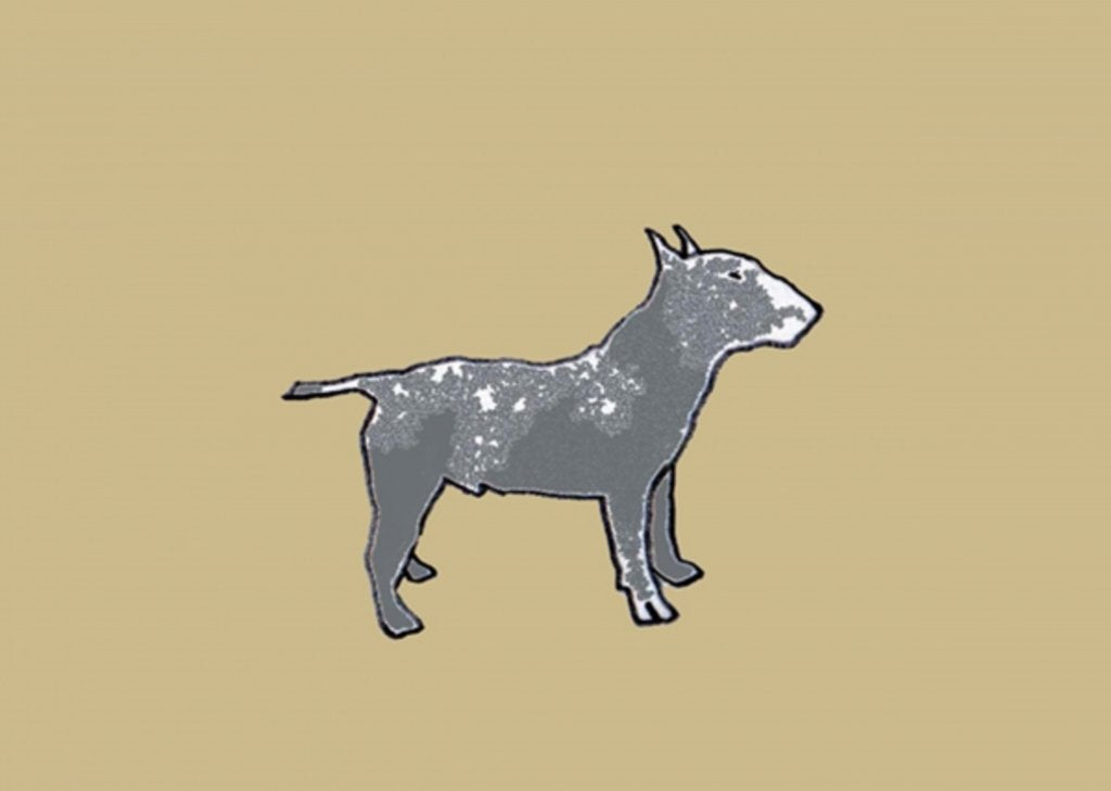 Detail of Bull terrier, 2014 by Sarah Thompson-Engels