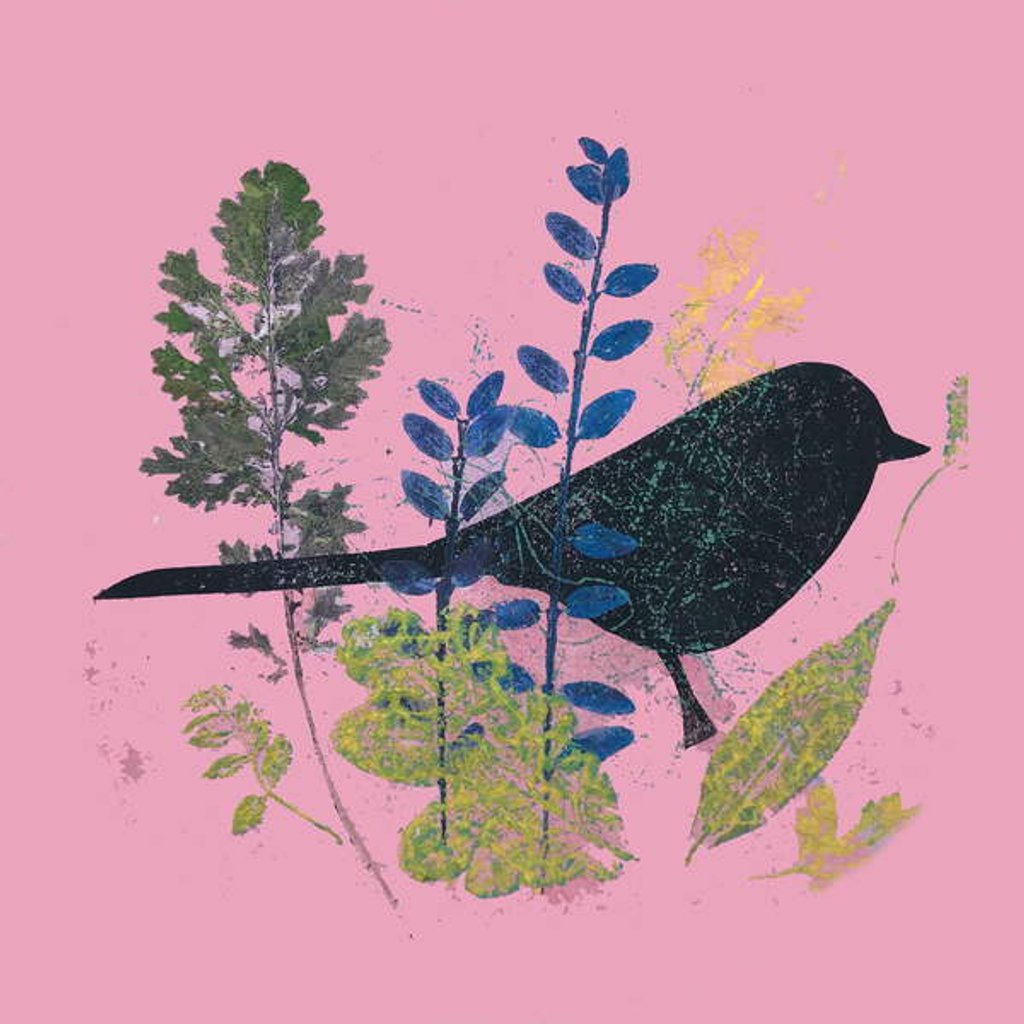 Detail of Bird and leaves,2019 by Sarah Thompson-Engels