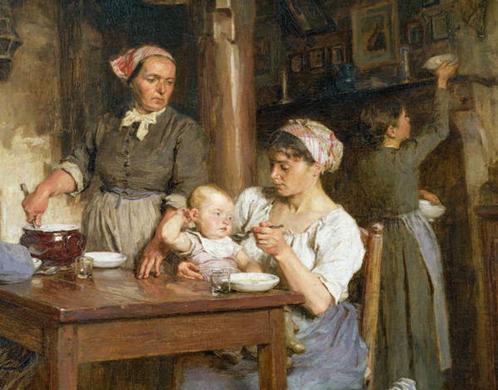 Detail of The Midday Meal by Leon Augustin Lhermitte