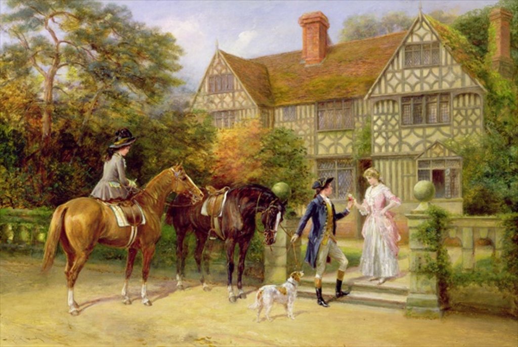 Detail of The Two Roses by Heywood Hardy