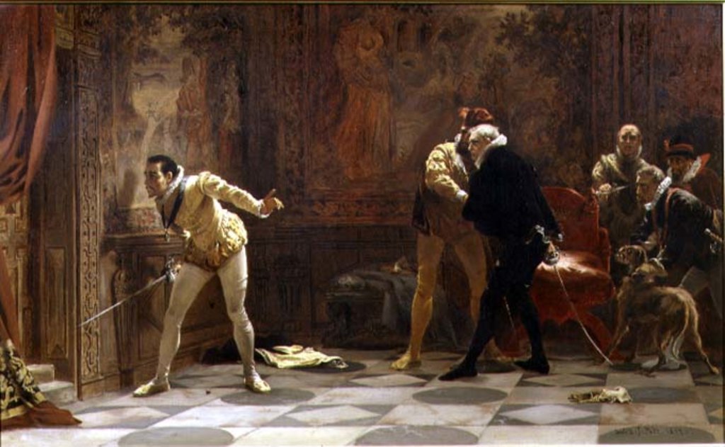 Detail of Waiting for the King's Favourite, 1877 by Laslett John Pott