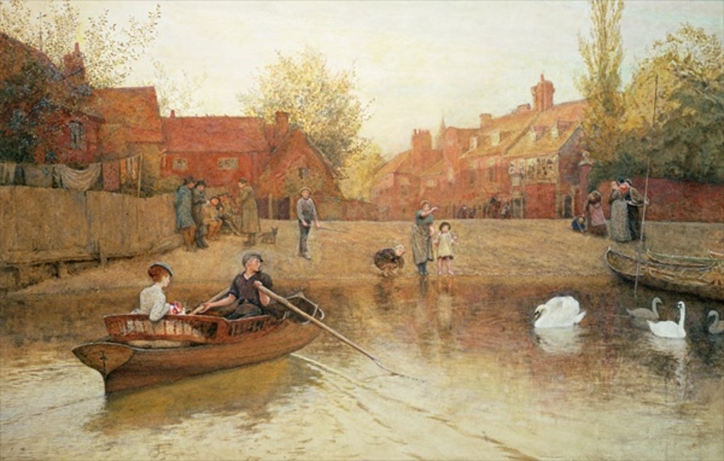 Detail of Marlow Ferry by Frederick Walker