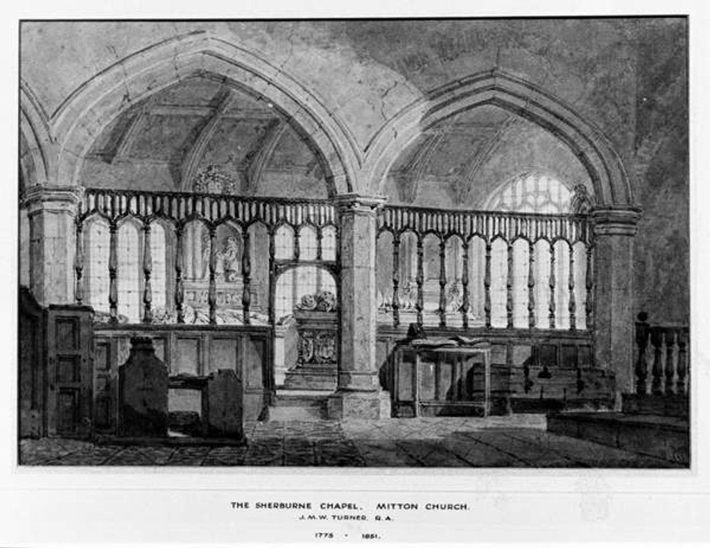 Detail of Sherburne Chapel, Mitton Church, Mitton, Lancashire by Joseph Mallord William Turner
