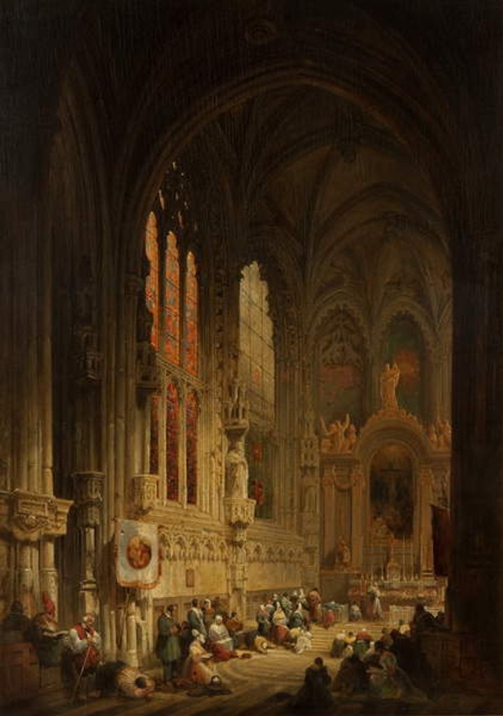 Detail of Interior of a Cathedral, 1822 or 1829 by David Roberts
