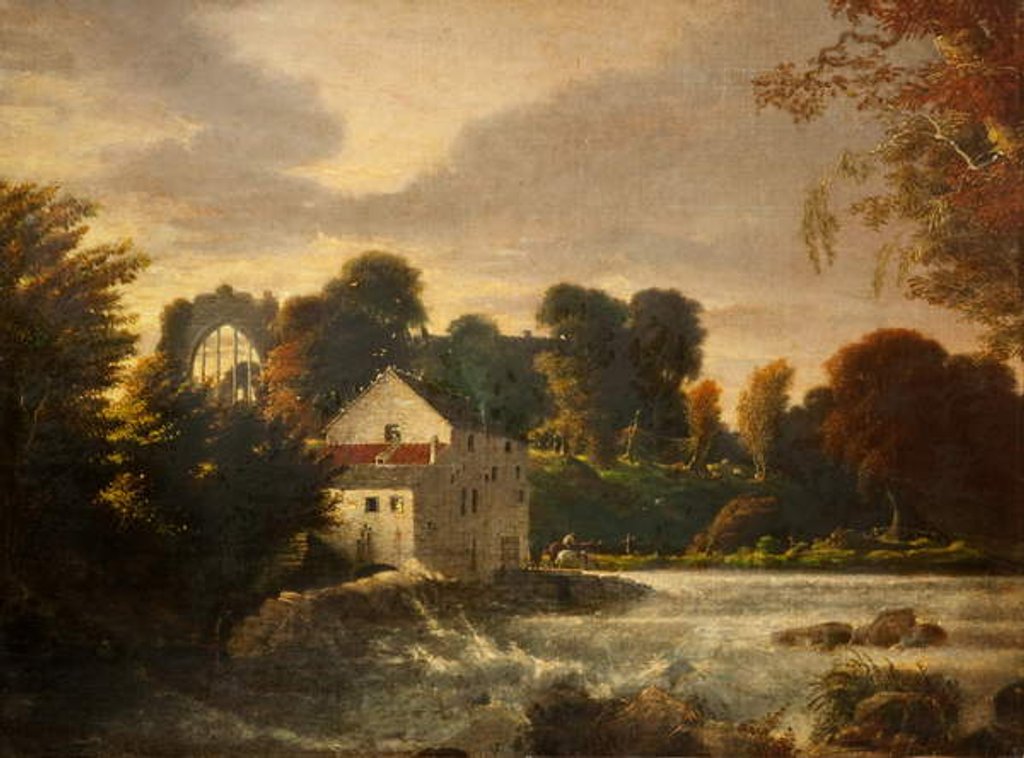 Detail of A Watermill near Egglestone Abbey, Durham, c.1814 by Peter de Wint