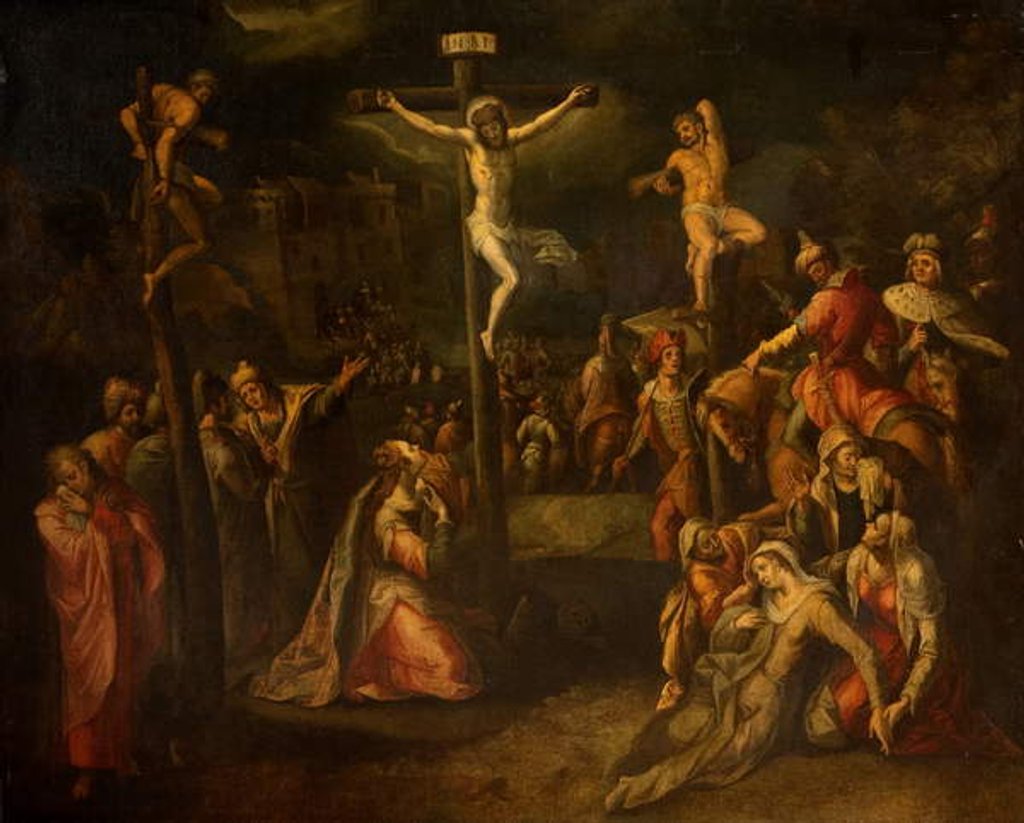 Detail of The Crucifixion, 1550--1700 by School Flemish