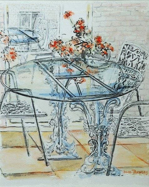 Detail of Patio Garden Pale by Joan Thewsey